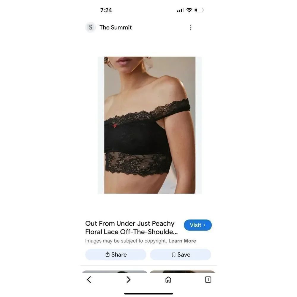 NWT Out From Under Red Lace Floral Bra Top / Bralette Off The Shoulder Size XL - Picture 8 of 15